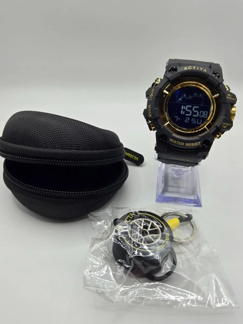 Share Set Activa Rally Edition X invicta Unisex 50mm Black/ Gold Watch